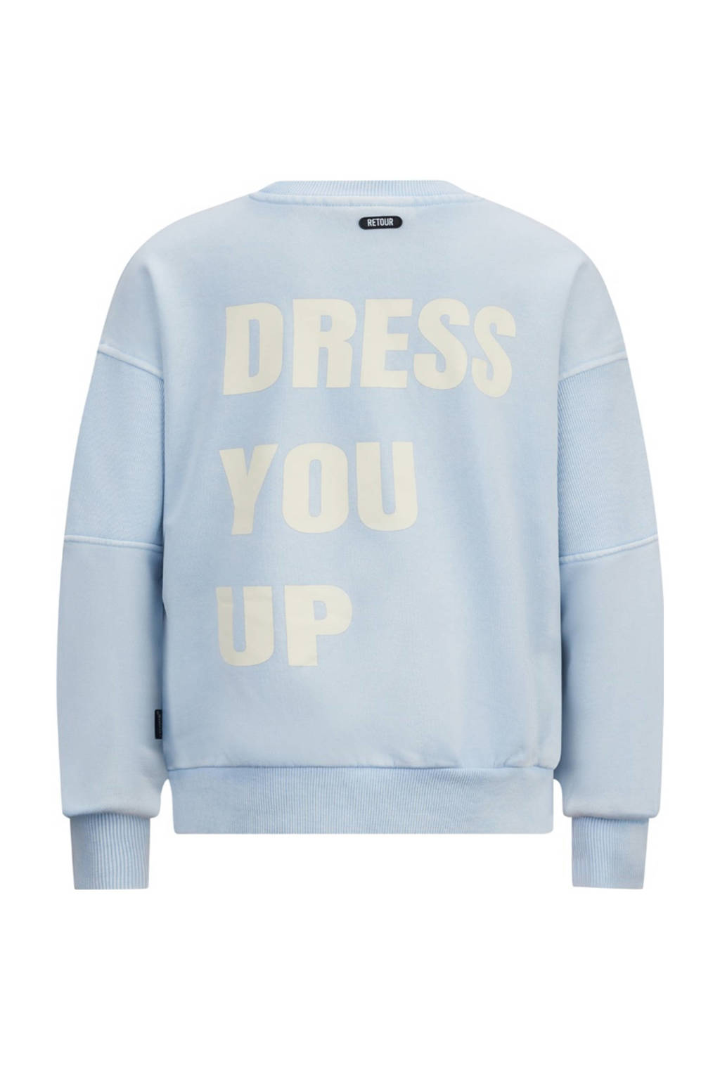 Retour Jeans sweater Beth met backprint lichtblauw