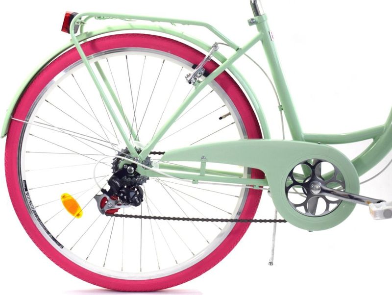 Rower - Dallas City - Meisjesfiets - Mintgroen Roze - 26 Inch - 7 Versnellingen