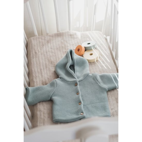 Petits chats Manteau en tricot   Blanc        1 mois   de               La Manufacture de Layette