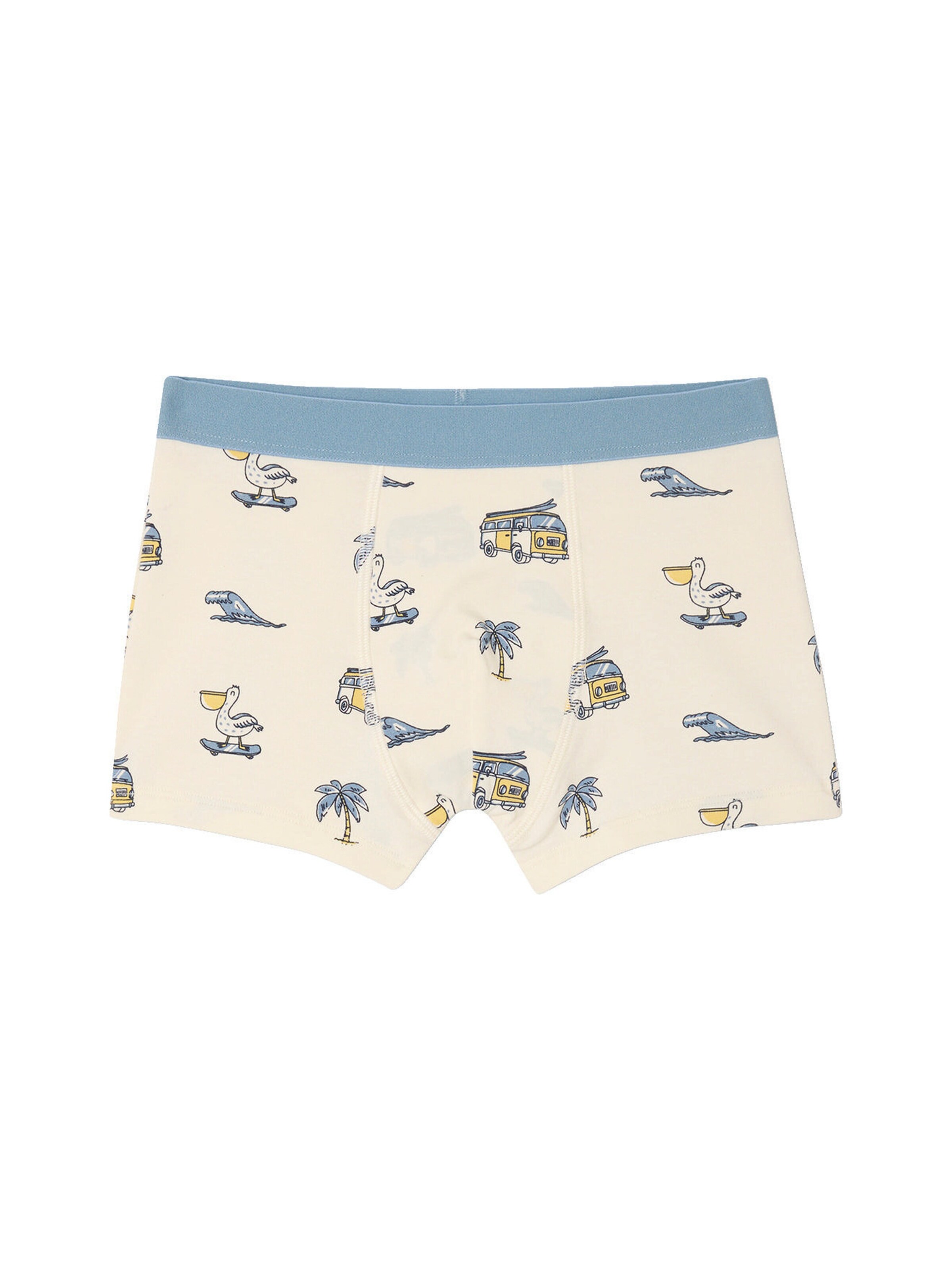 Vertbaudet Bio-Kollektion: 5er-Pack Jungen Stretch-Boxershorts himmelblau