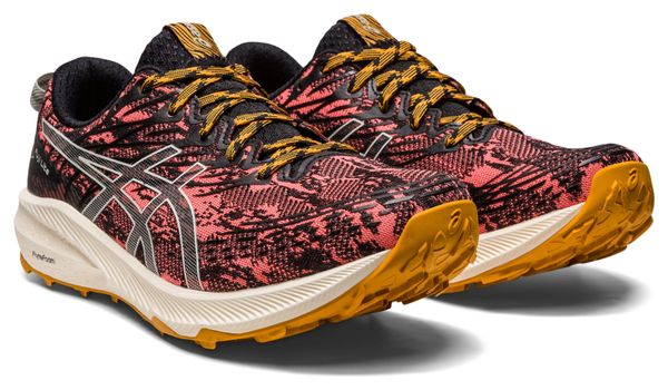 Chaussures de Trail Running Asics Fuji Lite 3 Rose Noir Femme