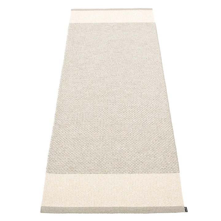 Pappelina - Edit Teppich, 70 x 200 cm, linen / vanilla / stone metallic