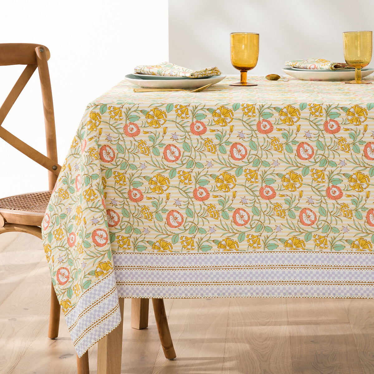 LA REDOUTE INTERIEURS<br>Toalha de mesa estampada em algodão lavado, Cyrille