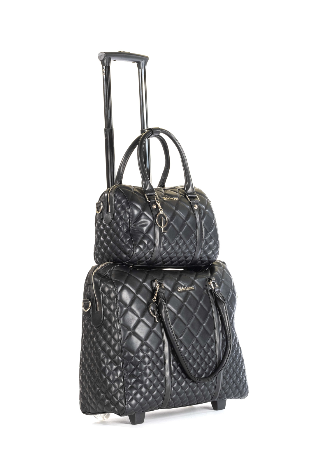 Olivia Lauren Black Night Trolley + Handtas Set Black