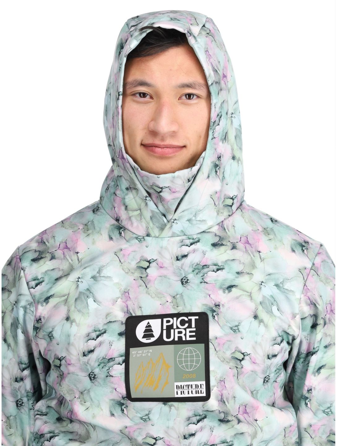 Printed softshell ski-jas heren