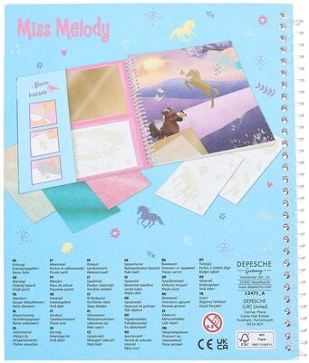 Miss Melody Stick & Shine Fargeleggingsbok