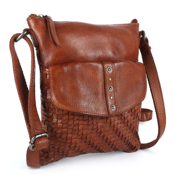 Genicci Desna Rivers Schoudertas Cognac