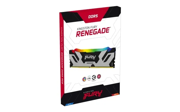Kingston FURY Renegade RGB - DDR5 - modul - 16 GB - DIMM 288-PIN - 6400 MT/s / PC5-51200 - CL32 - 1.1 V - ikke bufferet - on-die ECC