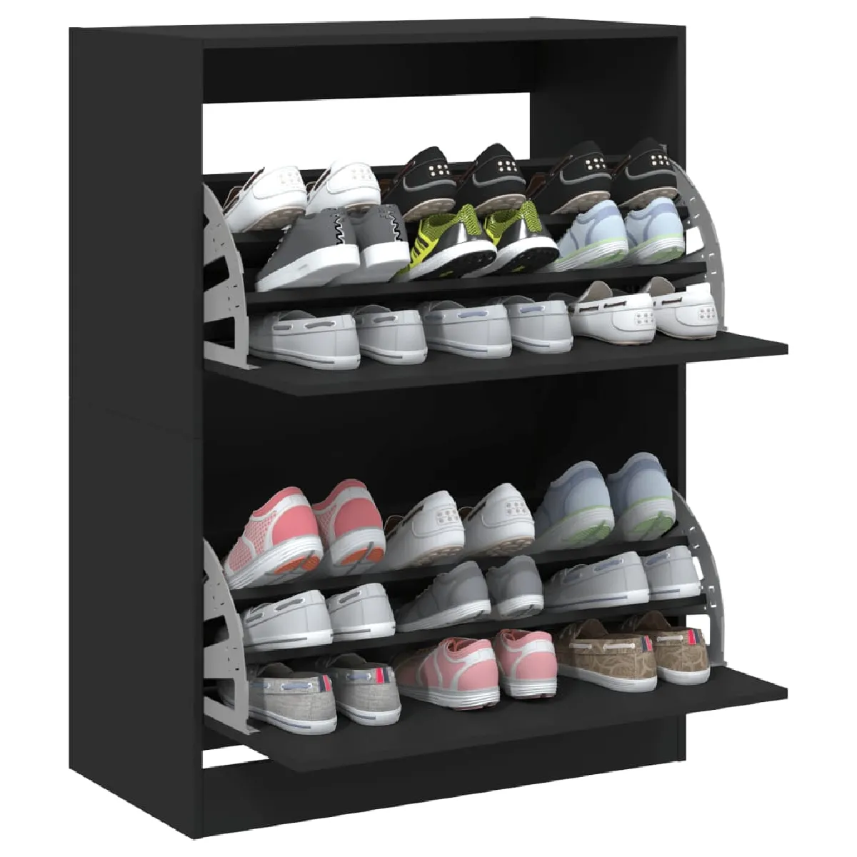 vidaXL Armoire à chaussures - Noir