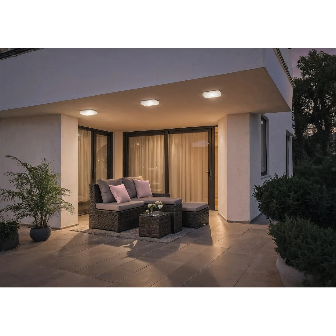 (22x22cm) Deckenleuchte Smarte LED Lampe Dimmbare WiFi Deckenlampe mit Smart Home Standard Matter für iOS/Android (176666) - Multi-Colour