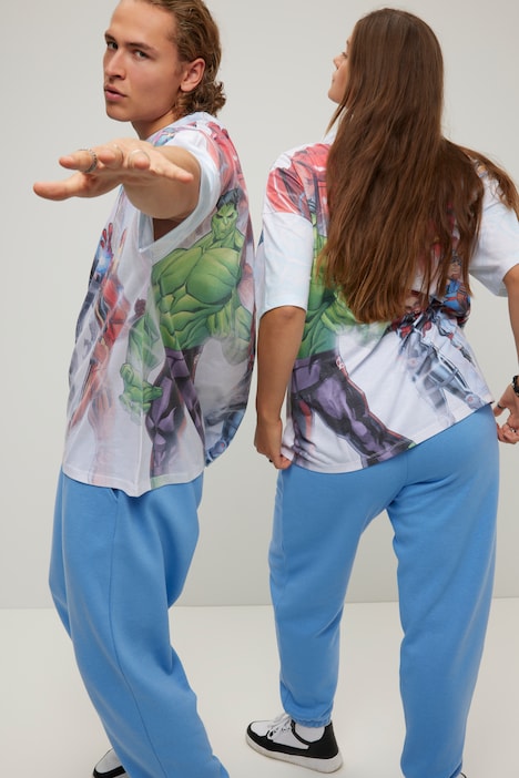 Marvel T-Shirt, Rundhals, Oversized, Unisex, Print