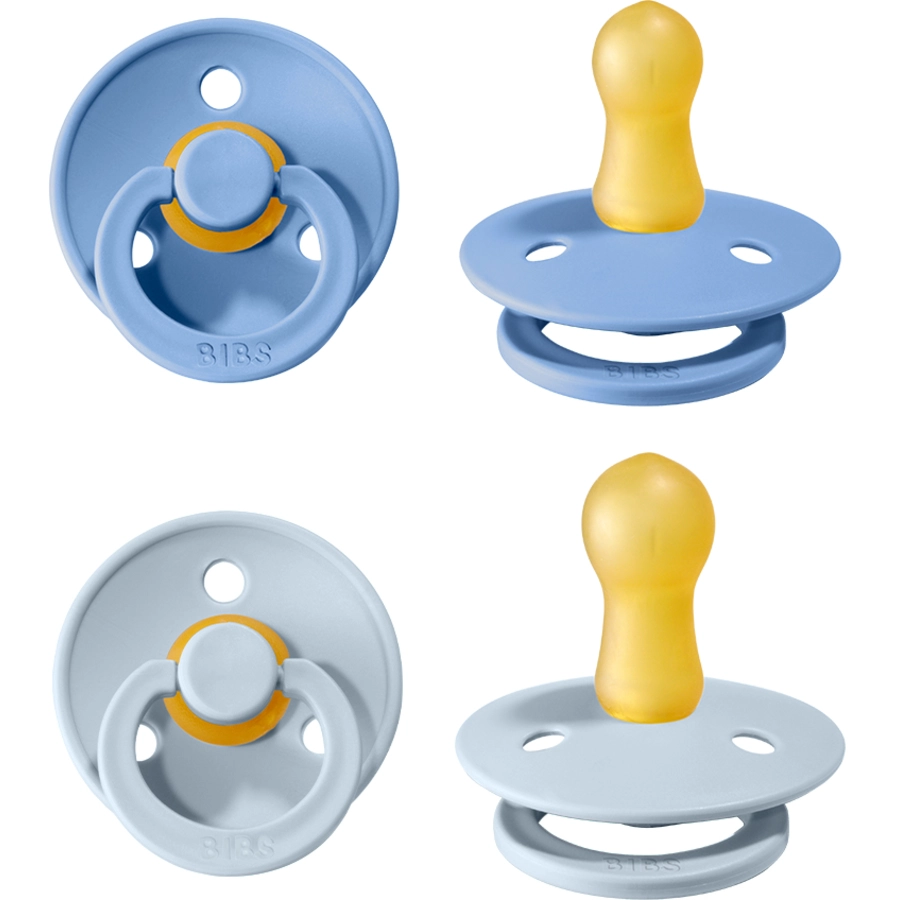 BIBS® Schnuller Colour Sky Blue  Baby Blue 0-6 Monate, 4 Stk.