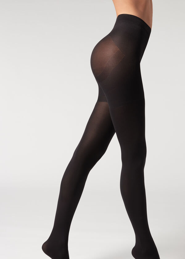 Meia-calça modeladora super opaca 80 denier
