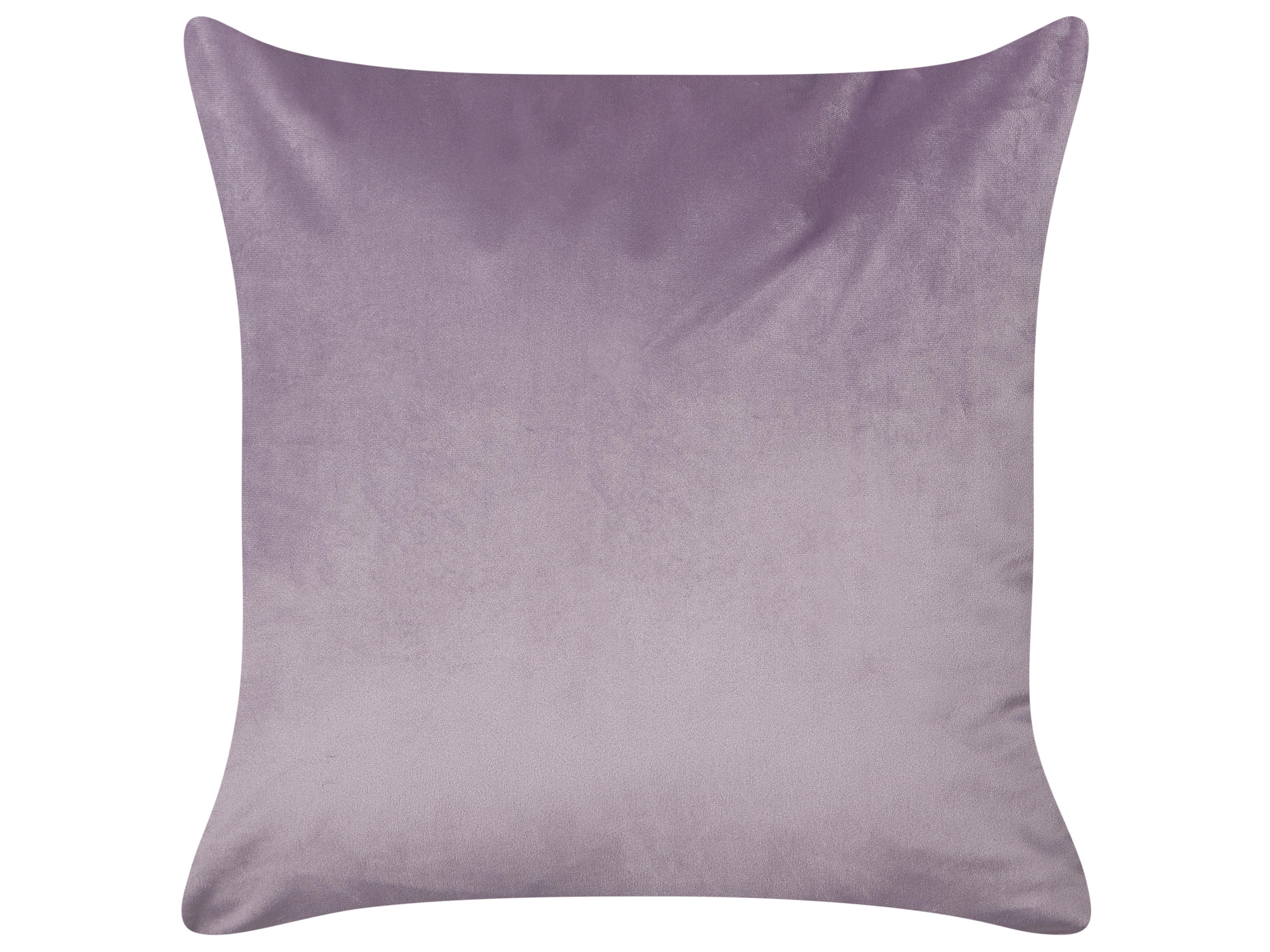 Set van 2 sierkussens LAVATERA 45 x 45 cm Paars bloempatroon