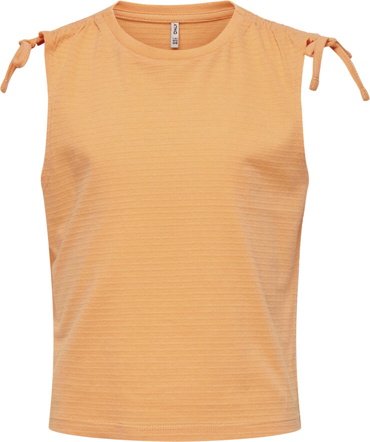 ONLY KOGOLIVIE S/L STRING TOP JRS Orange chiffon