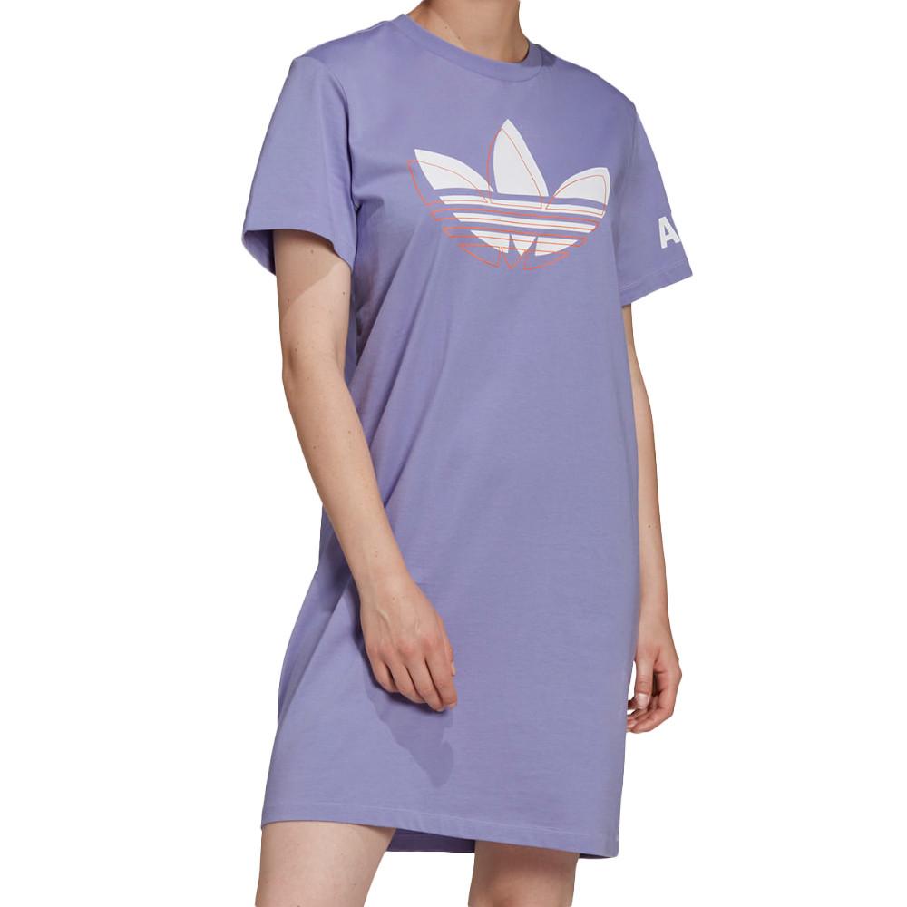 Adidas Robe T-Shirt Mauve Fille Adidas HE2217