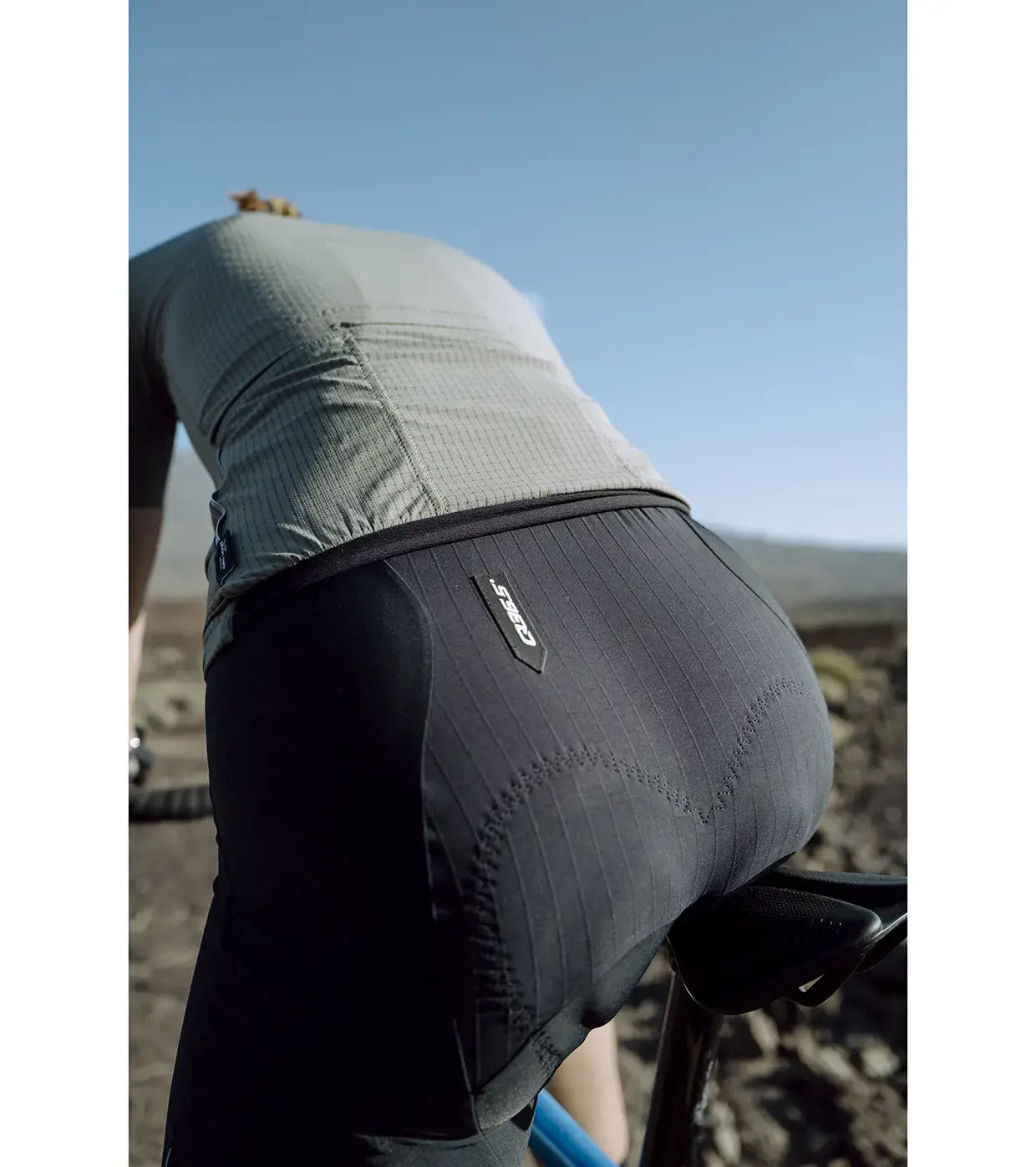 Q36.5 Grid Skin Fietsshirt Korte Mouwen Olijfgroen Dames