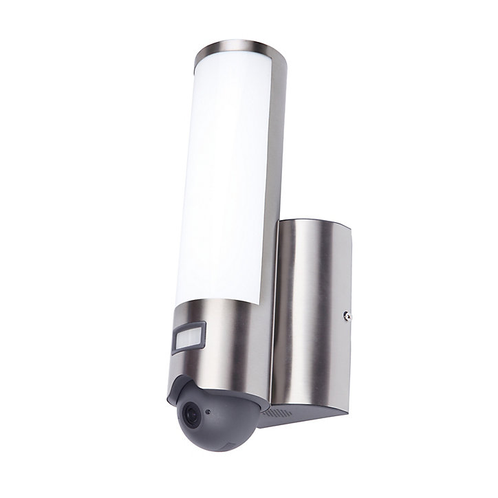 Applique extérieure LED Windsor chrome caméra intégrée IP44