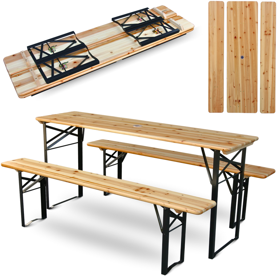holz4home Biertentset, meerdelig & opvouwbaar, klassiek
