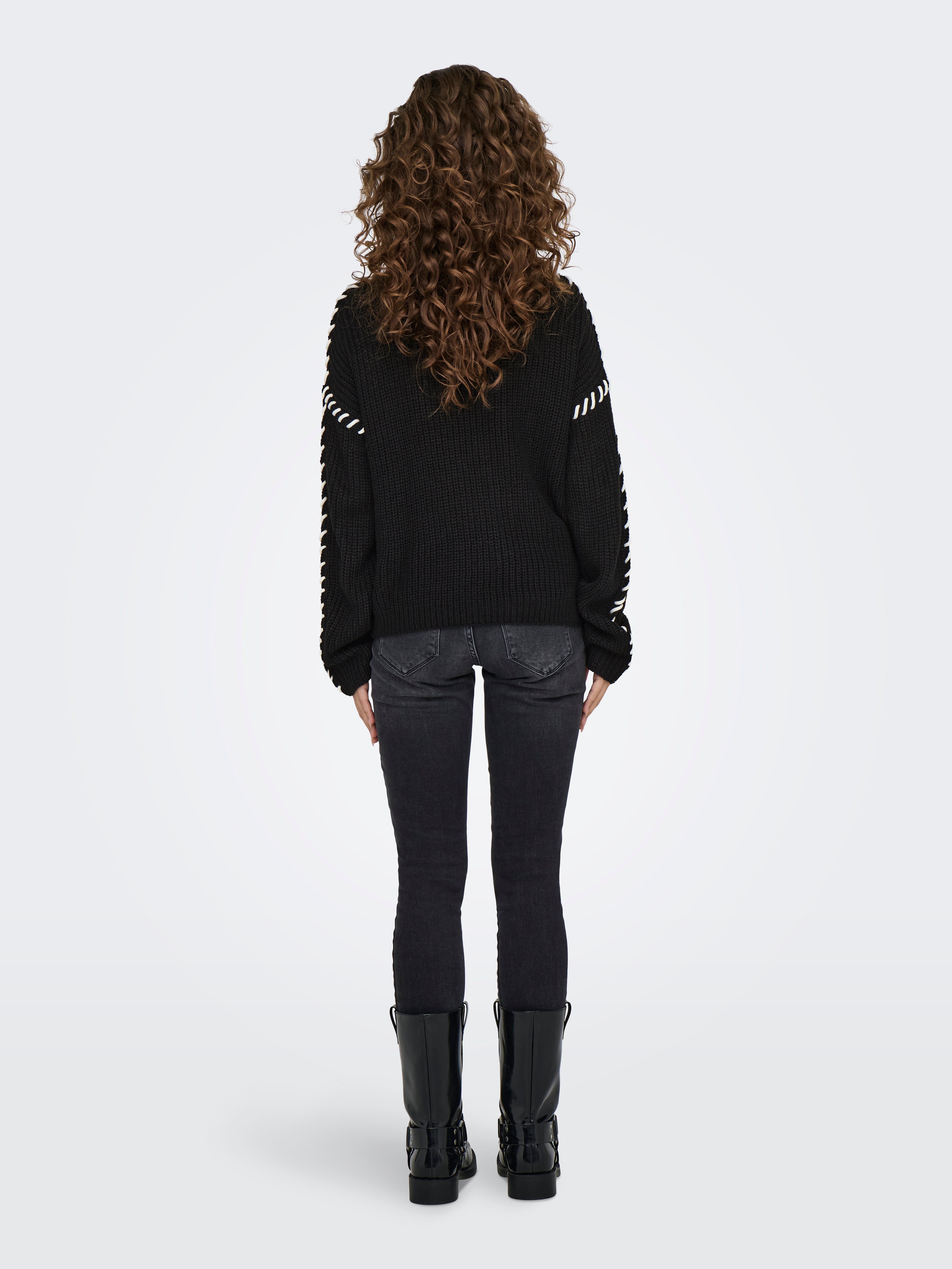 JDYROSELLA Strickpullover Black