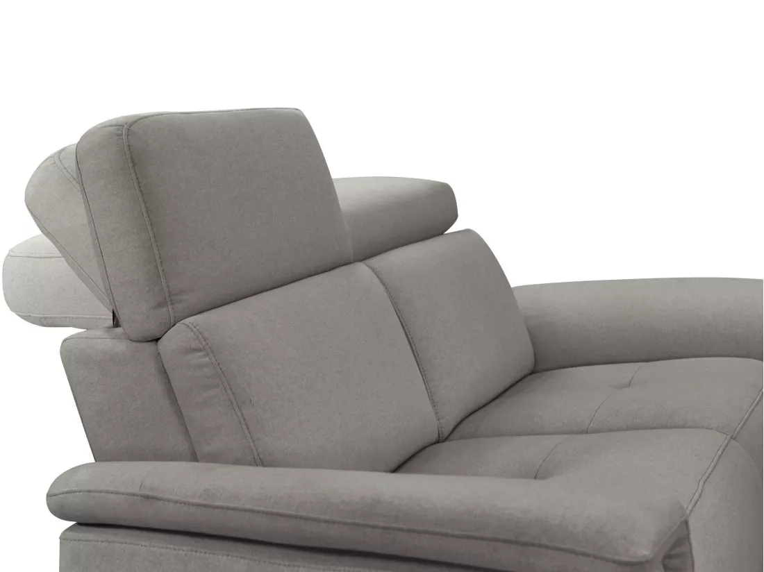 Pareli | Canapé 2 places avec fonction manuel en tissu gris