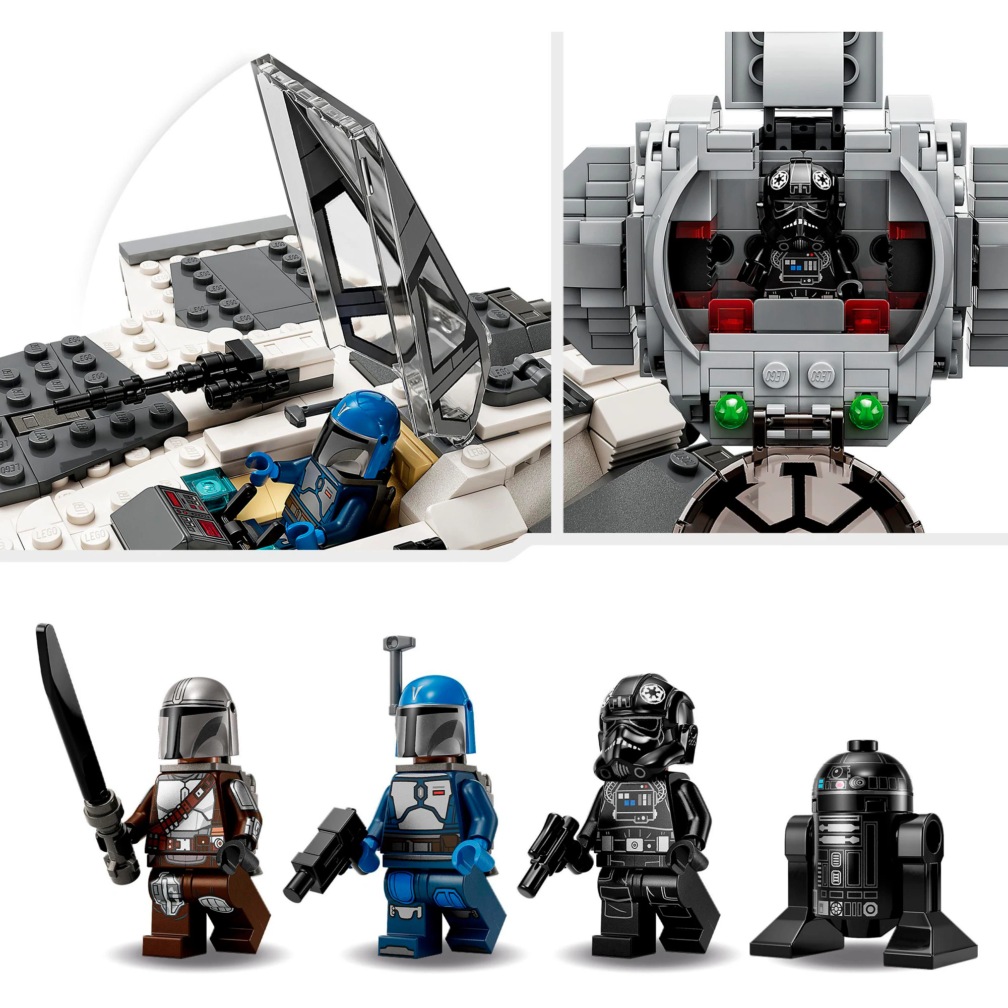 LEGO Konstruktionsspielzeug Star Wars Mandalorianischer Fang Fighter vs. TIE Interceptor