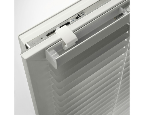 Aluminium jaloezie, zonder boren, wit, 40x130 cm, inclusief klembeugels