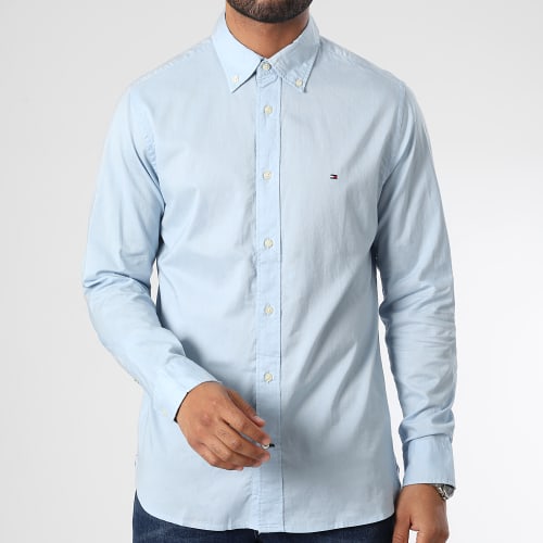 Chemise Manches Longues Core Flex Poplin 5035 Bleu Clair