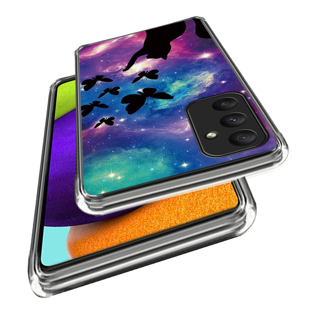 Samsung Galaxy A55 Gummi Case Schutzhülle Ultra Thin - Cat & Butterflies