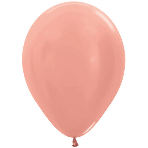 Sempertex ballonnen metallic rose gold - 30 cm - 12st