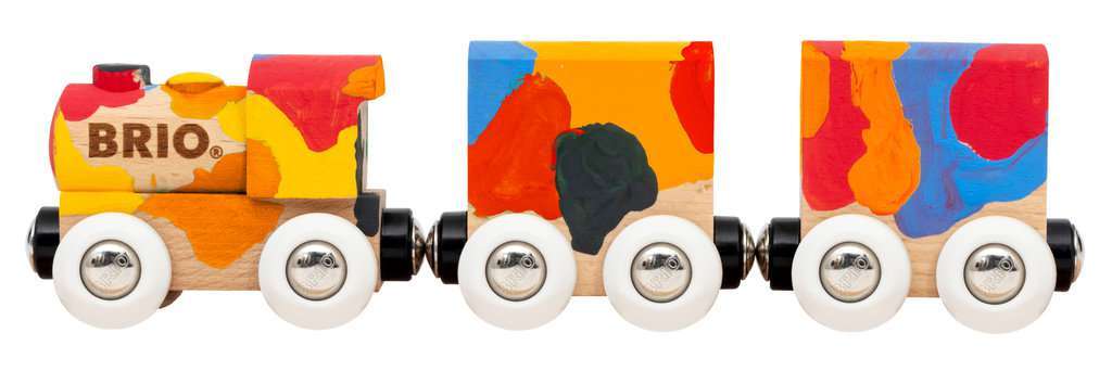 BRIO Spiel Holzzug zum Anmalen