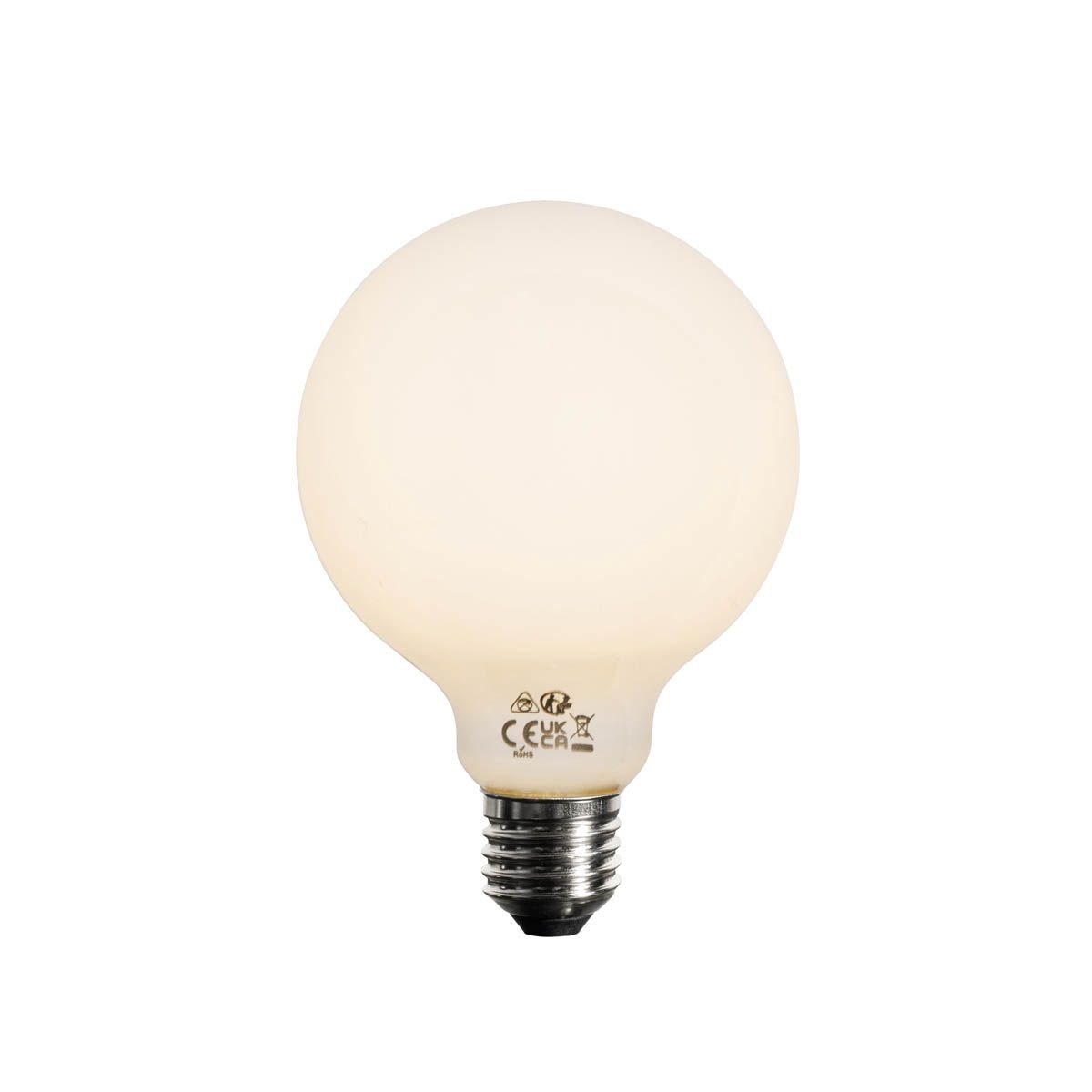Set van 5 E27 dimbare LED lamp opaal G95 5W 450 lm 2700K