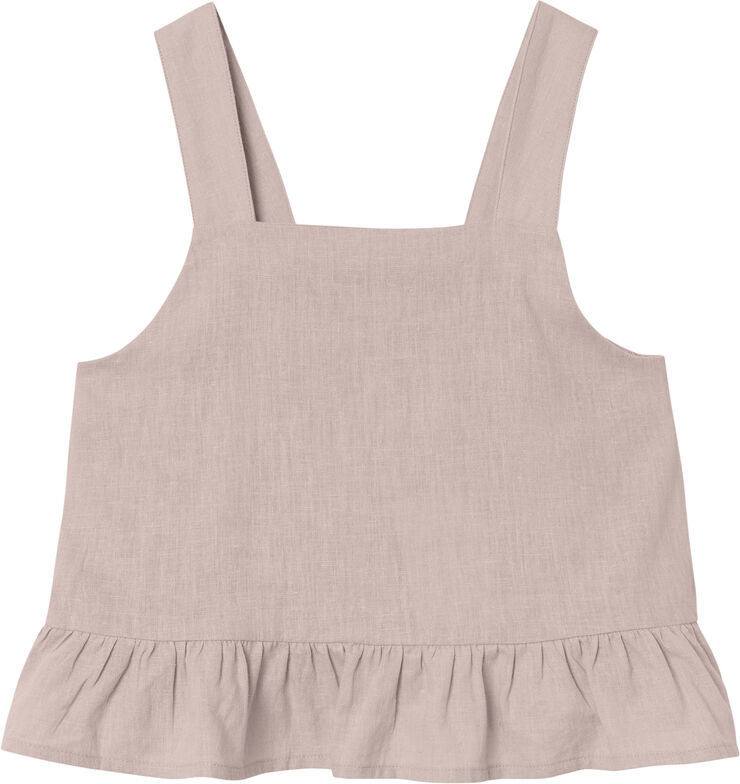 Name It NKFFALINNEN STRAP TOP NOOS Sepia rose