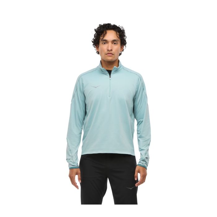 Hoka Herre Trøjer GlideTech Quarter Zip Blå