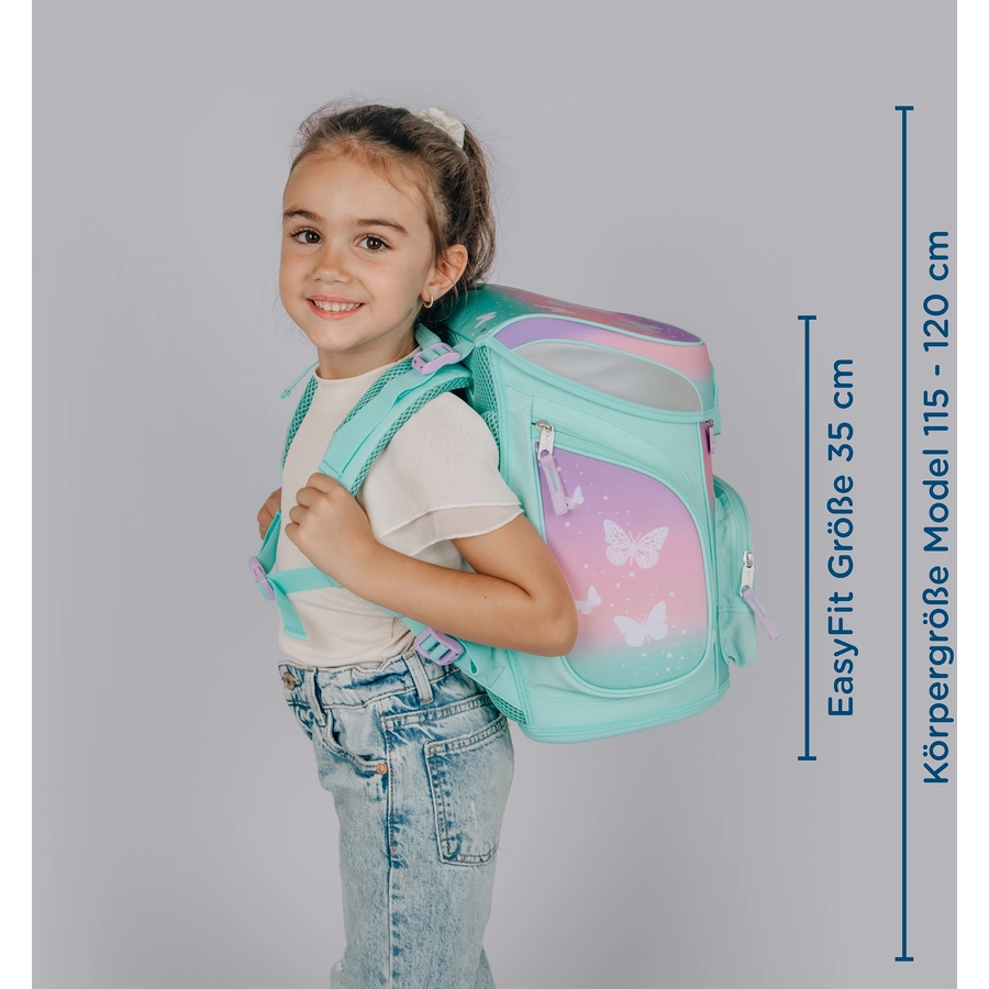 Scooli EasyFit Schulranzen - Set Butterfly Wishes