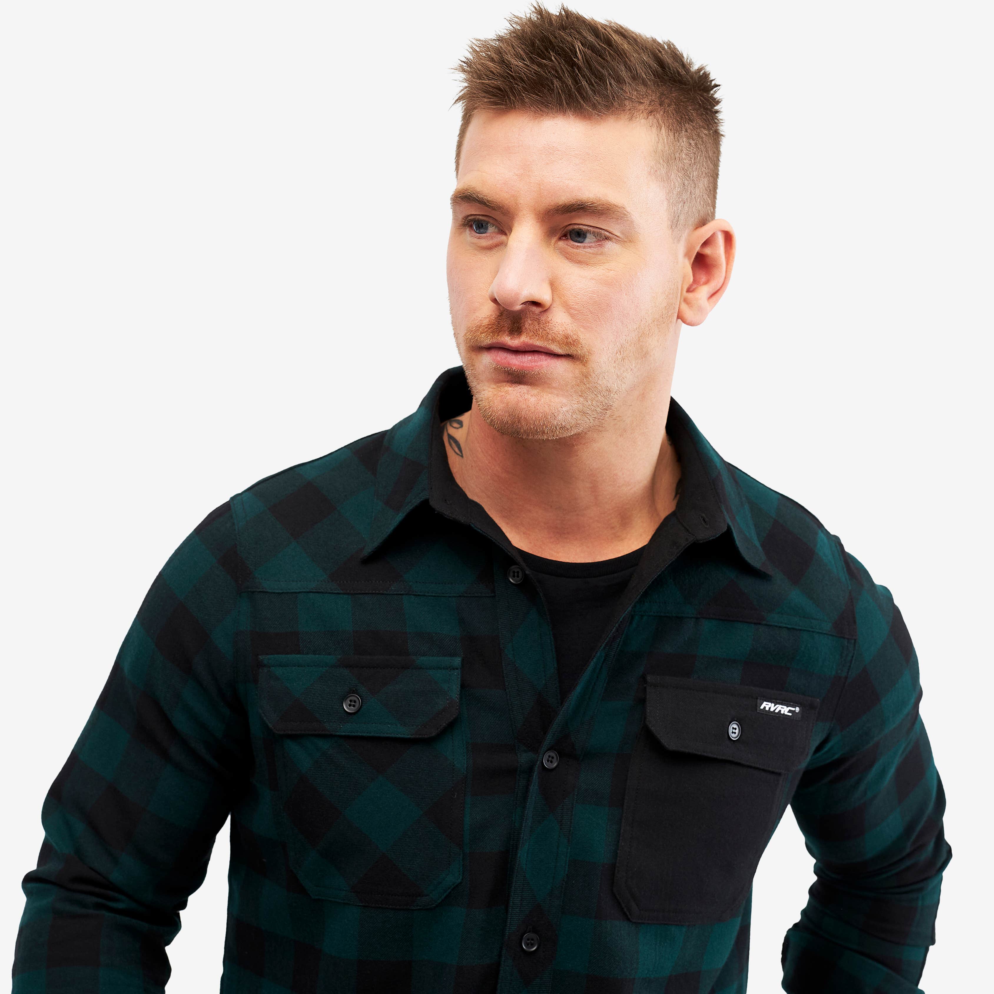Campfire Shirt Herre Black/Deep Teal