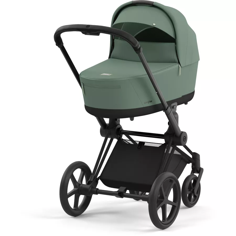 cybex PLATINUM Kombikinderwagen New Priam Priam Matt Black Leaf Green
