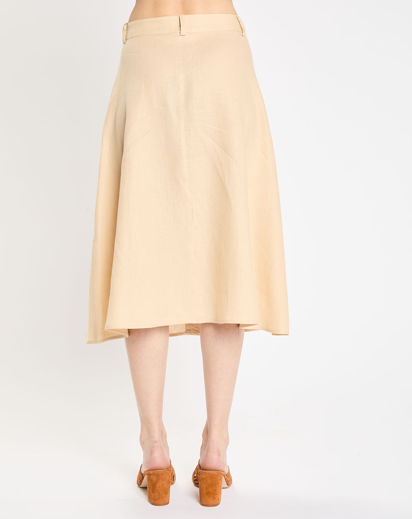Jodhpur Jupe 100% Lin Rosy beige