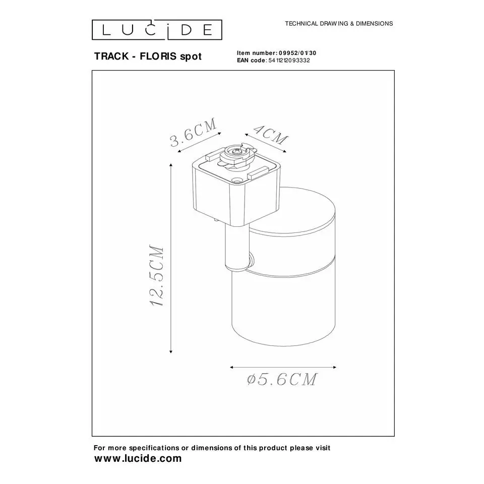 Lucide TRACK Railverlichting - Zwart