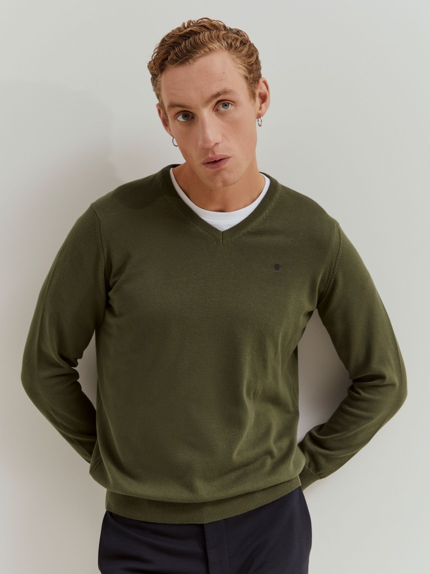 Pullover manga comprida em algodão