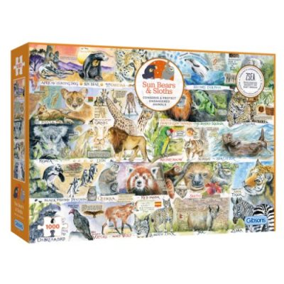 Sun Bears & Sloths 1000 Piece Jigsaw Puzzle