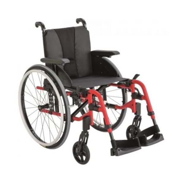 Invacare Cadeira de Rodas Action 3NG Light Tom Vermelho Mate Largura Assento Cadeiras : 50,5 cm Rodas: Pneumática Rodas Destacáveis: Sim Jantes: Nylon
