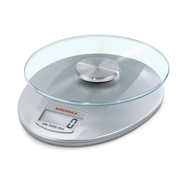 Soehnle keukenweegschaal Roma - digitaal - 1 gr nauwkeurig - tot 5 kg - zilver