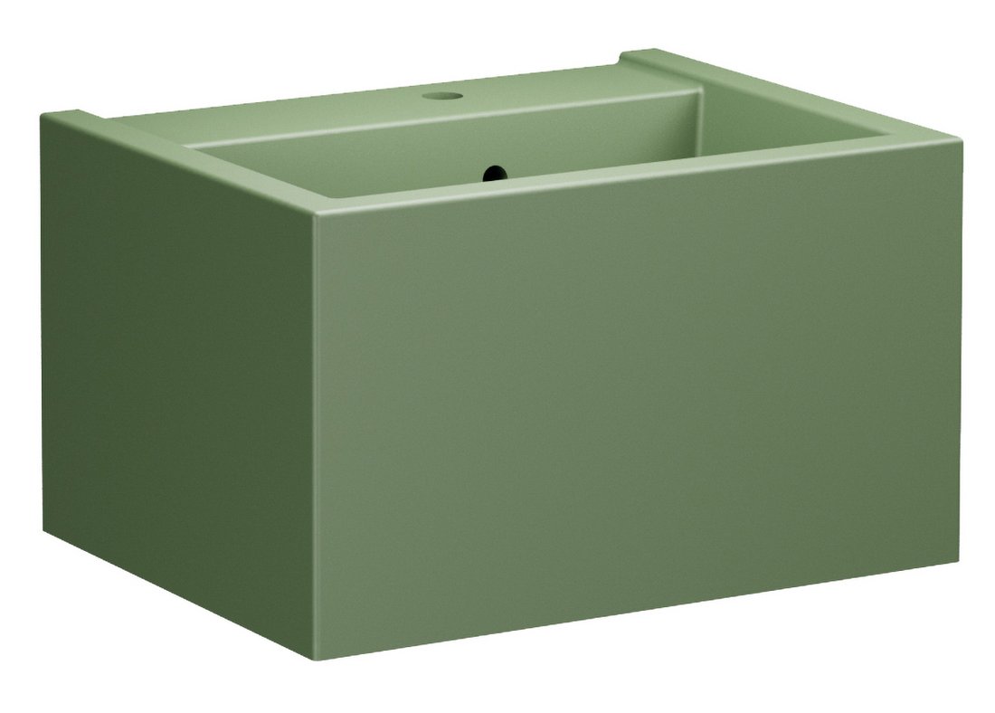 Kerasan Kanaal vrijhangende wastafel groen mat 60cm
