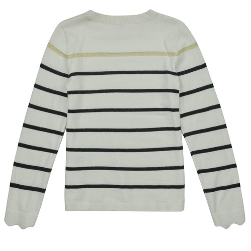 Only - KOGELISA LS BUTTON O-NECK CS KNT - Blanc