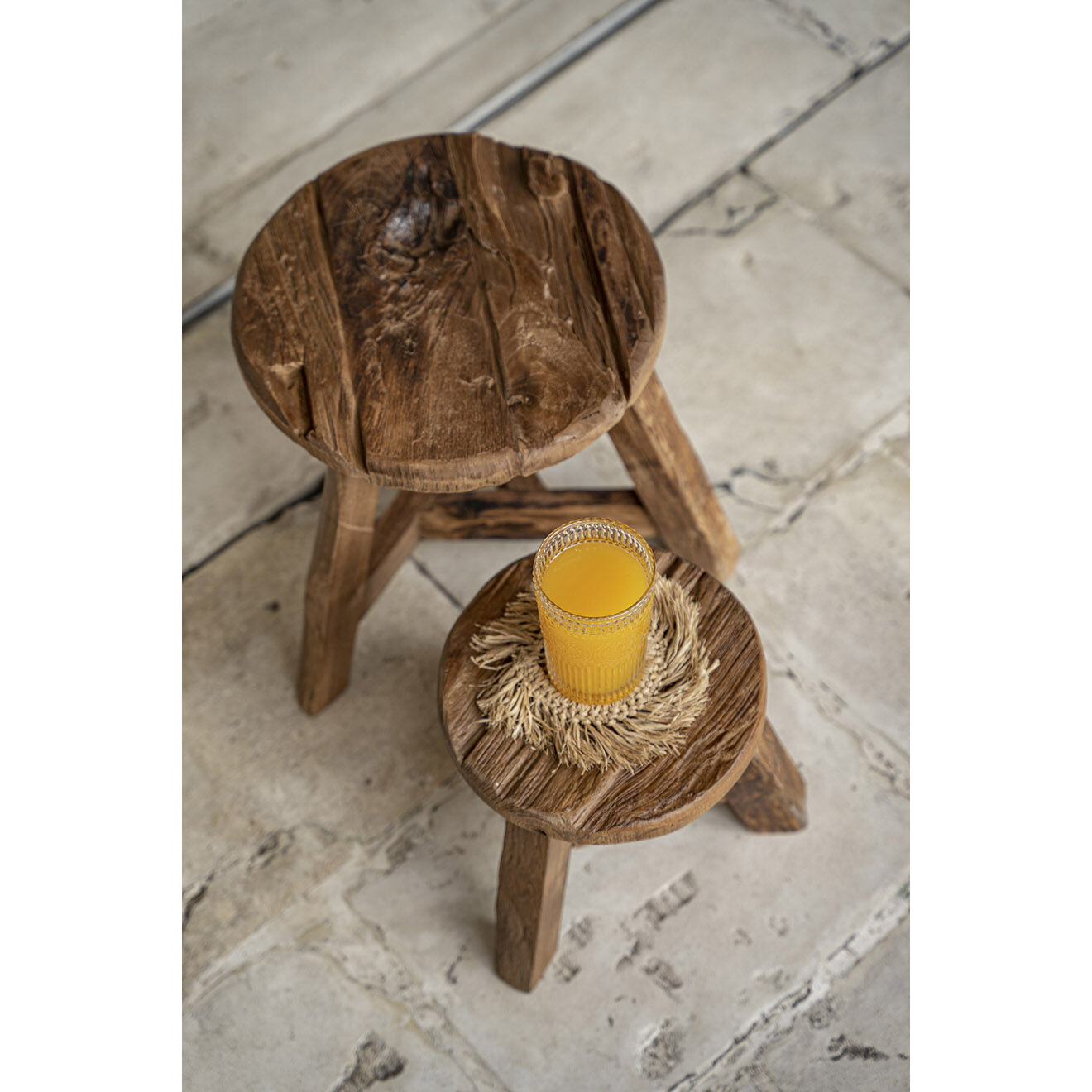 Bazar Bizar Tabouret Yatai naturelle - D.30 cm