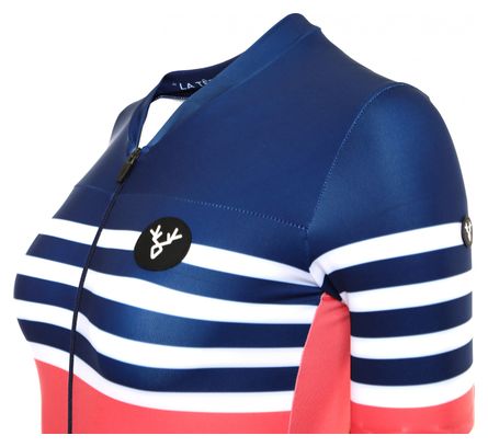 Maillot Manches Courtes Femme LeBram Tourmalet Saumon Coupe Ajustée