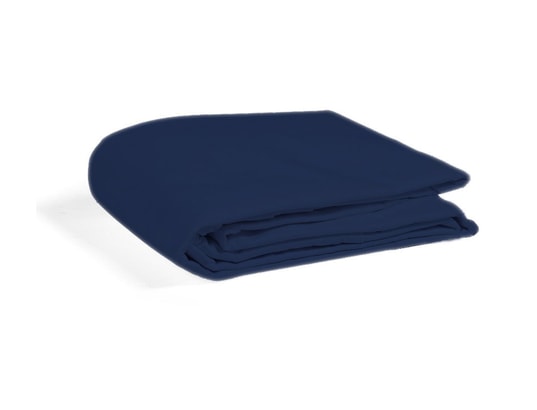 TERRE DE NUIT - Drap plat bleu marine 100% coton 240x310