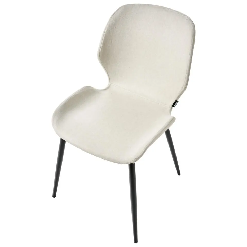 HOLLAND - Vergaderstoel set van 2 - Lichtbeige - Polyester