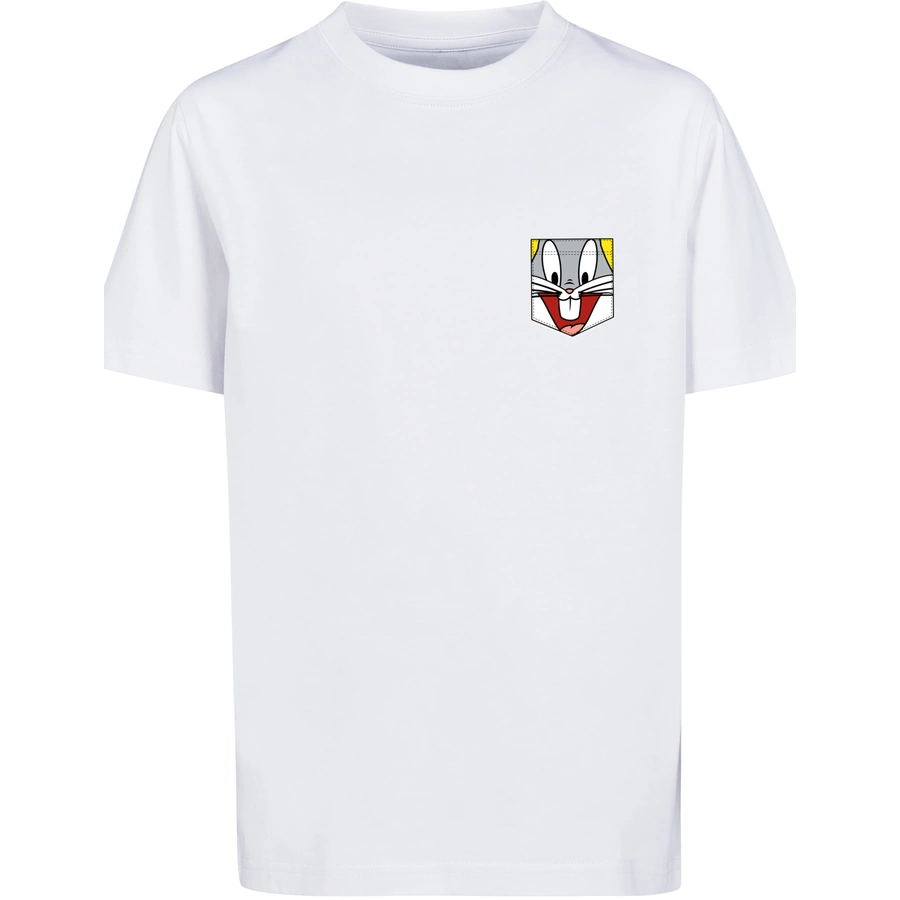 F4NT4STIC T-Shirt Looney Tunes Bugs Bunny  Faux Pocket weiß
